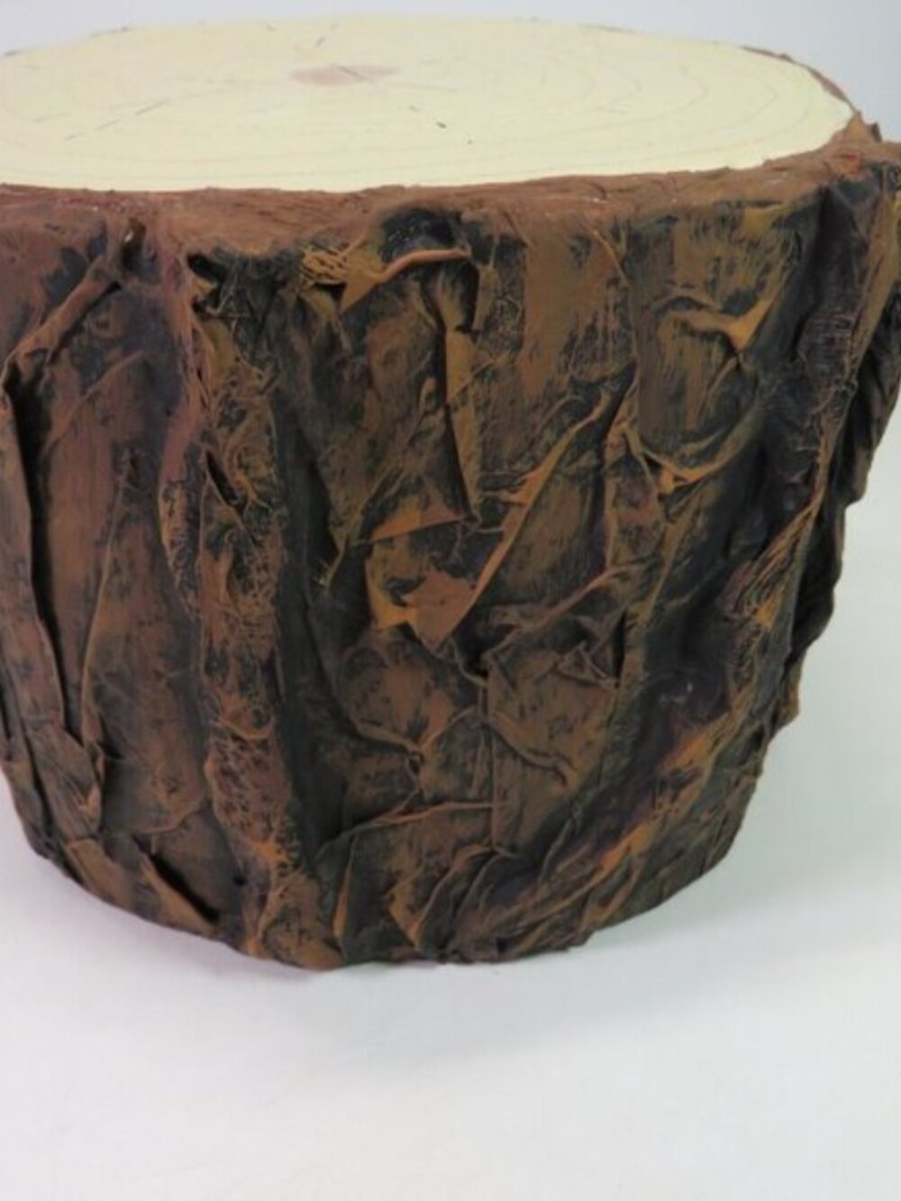 Handcrafted Rustic Tree Log Trunk Display Riser Woodland Faux Stump Decor Stand - Picture 7 of 12